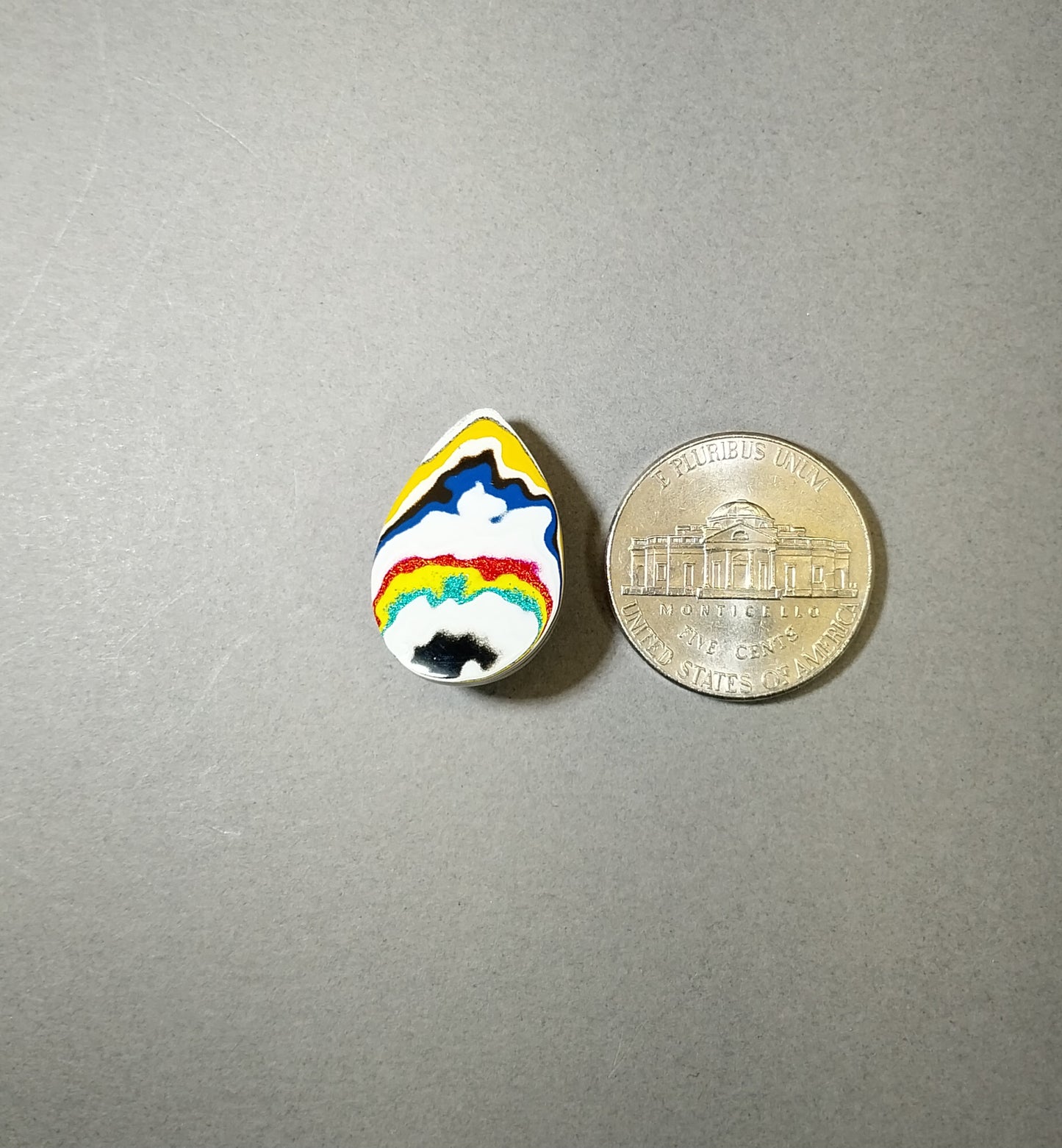 Fordite Cabochon Teardrop Shape Happy Agate Studio EB82