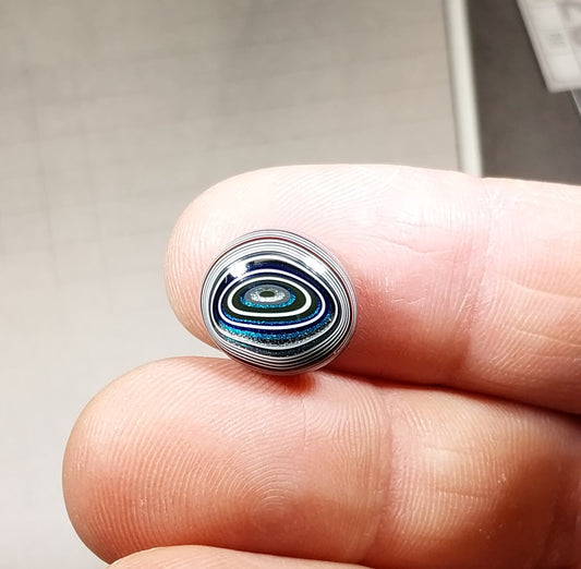 Fordite Cabochon, Small Oval, Happy Agate Studio, EB7