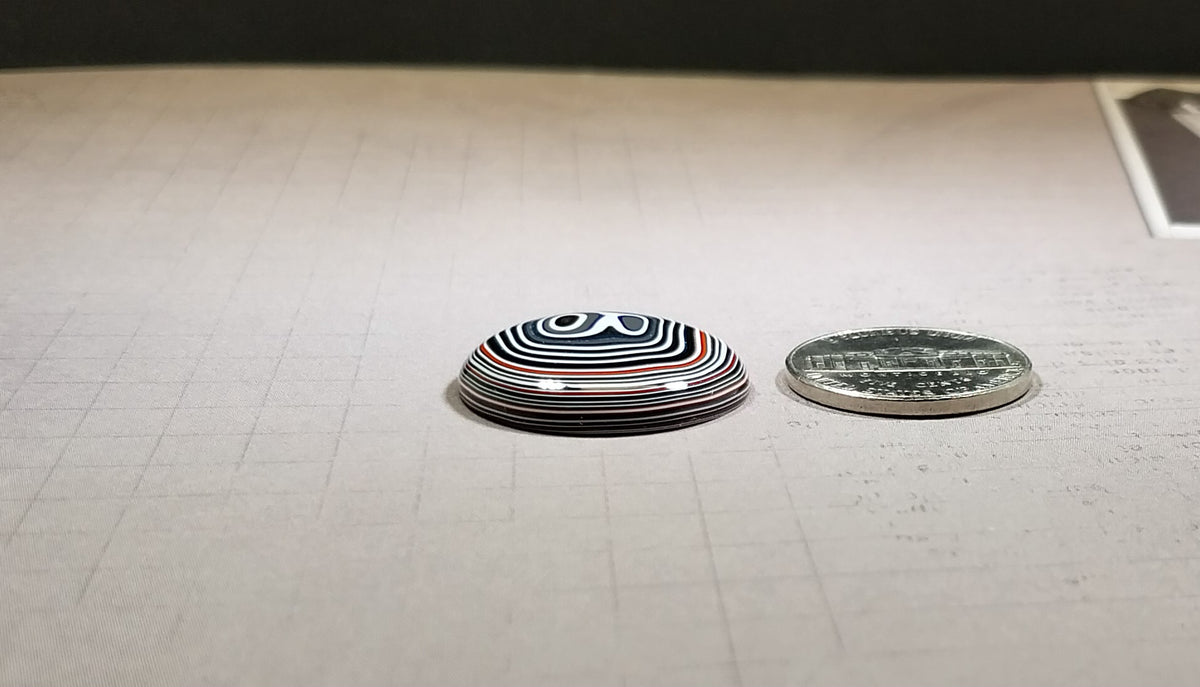 Fordite Cabochon, Good Sized Domed Round, EB87