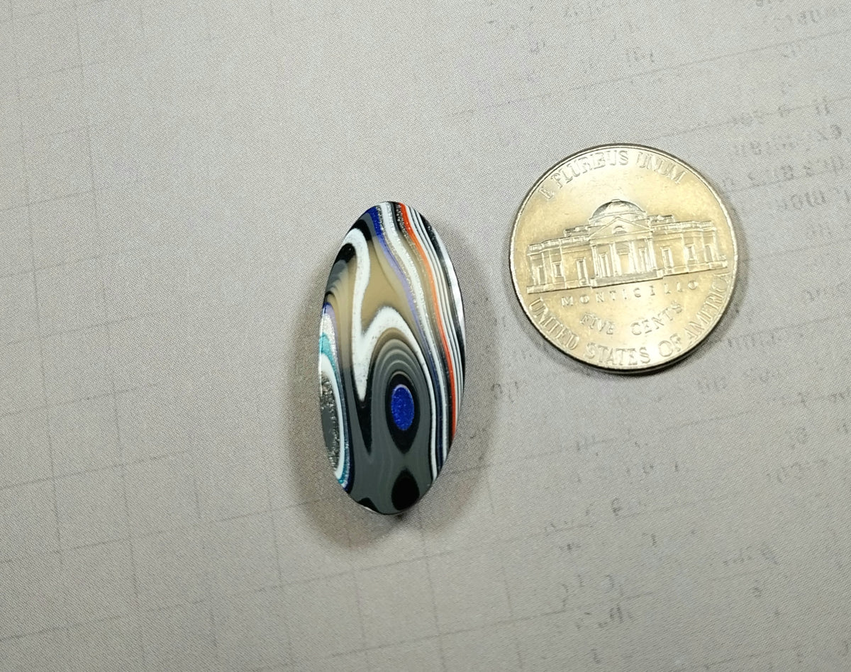 Fordite Cabochon, Good Height, Happy Agate Studio, EB86