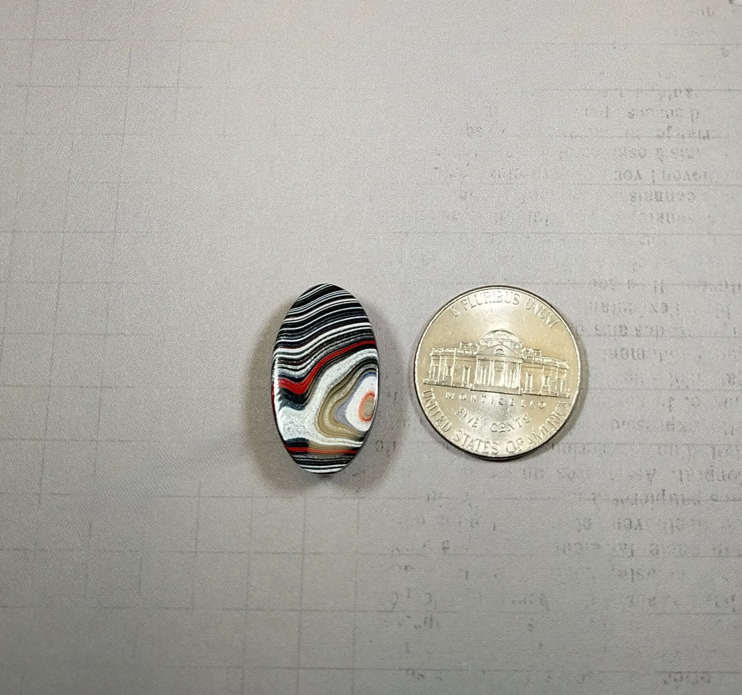 Michigan Fordite Cabochon, Polished Oval, Happy Agate Studio, EB65