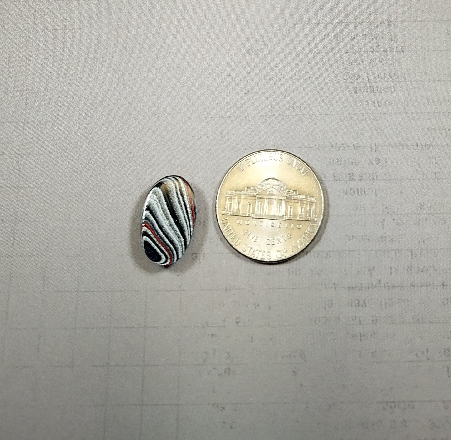 Michigan Fordite Cabochon Bullseye Pattern, Happy Agate Studio ,EB90