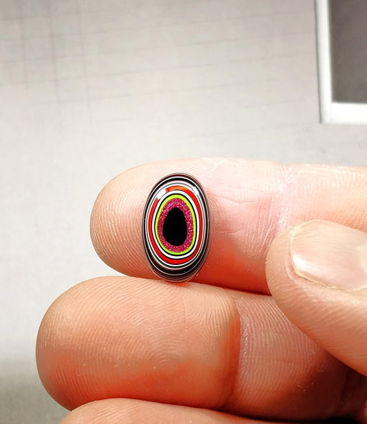 Fordite Cabochon, Pink!, Small Oval, Happy Agat Studio, EB62