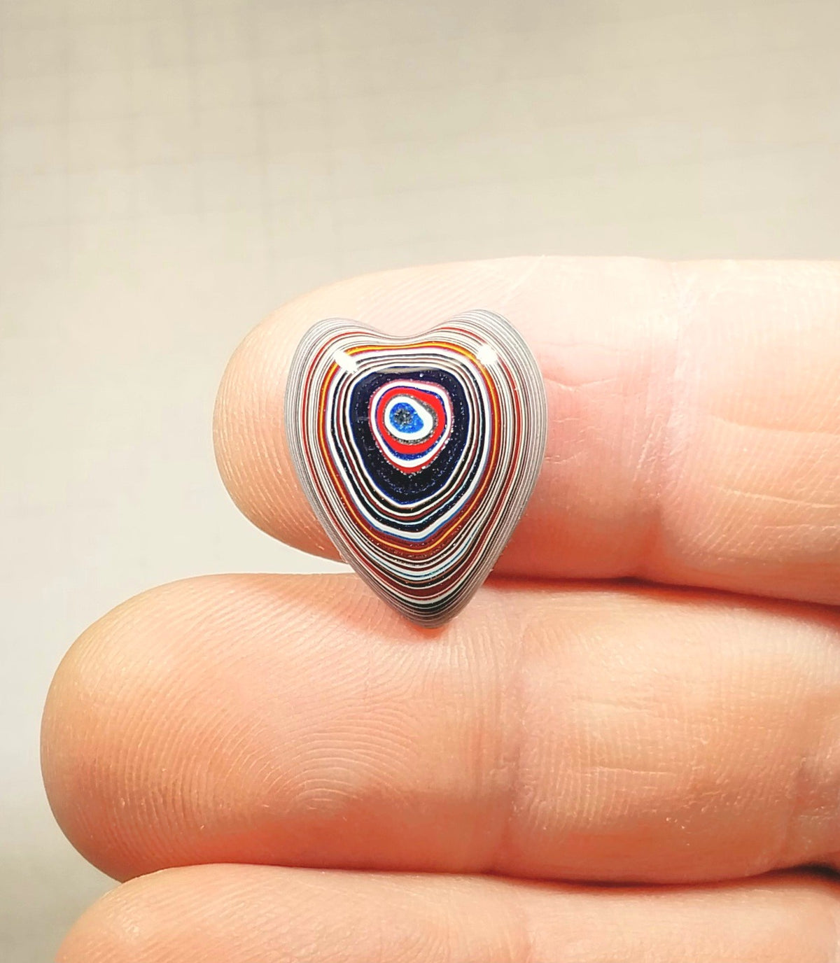 Fordite Cabochon, Heart Shape, Metalsmith Cabochon, Happy Agate Studio, EB17