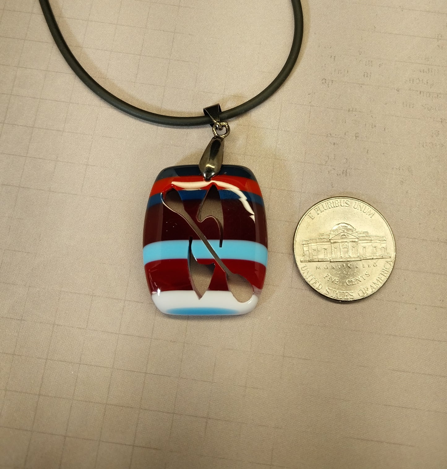 Kayak Necklace, Kayak Pendant, Surfite Necklace, Paddle Sports Gift, Recycled Material, Unique Gift