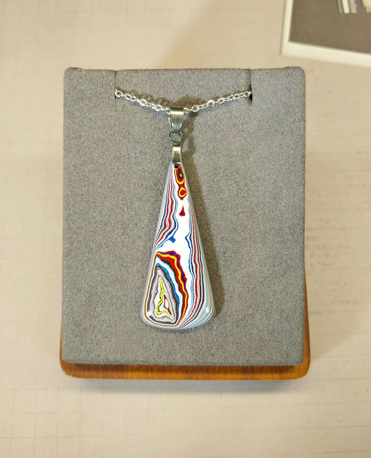 Fordite Necklace, Fantastic Colors