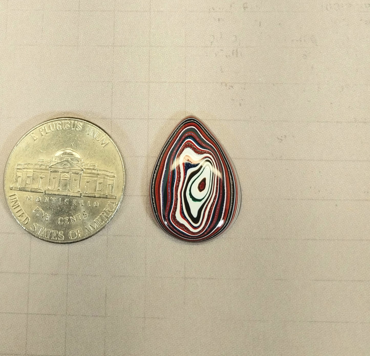 Teardrop Fordite Cabochon For Metalsmithing