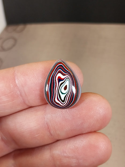 Teardrop Fordite Cabochon For Metalsmithing