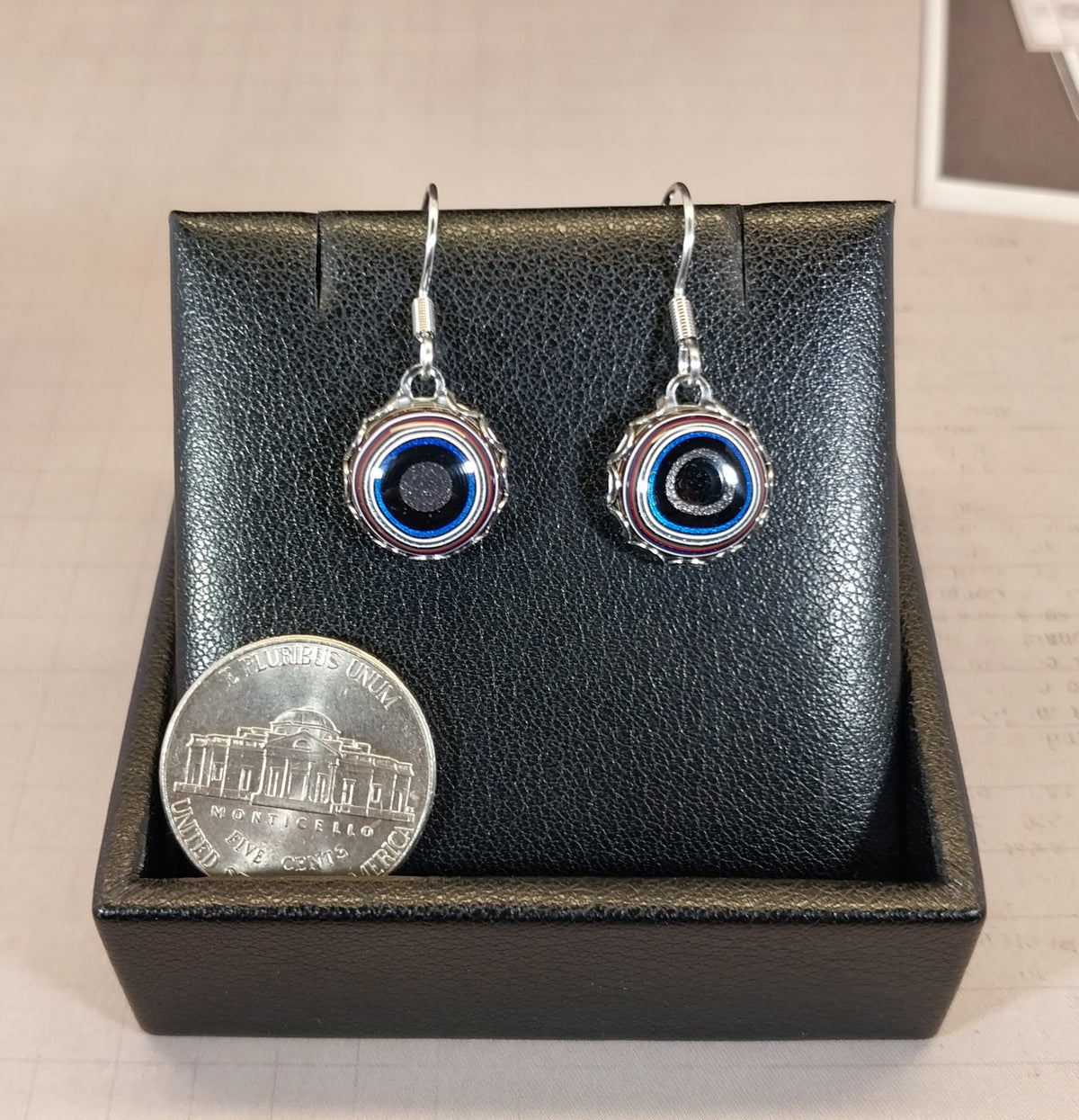 Ohio Fordite Studs, Stainless Steel, USA Handmade, EB105