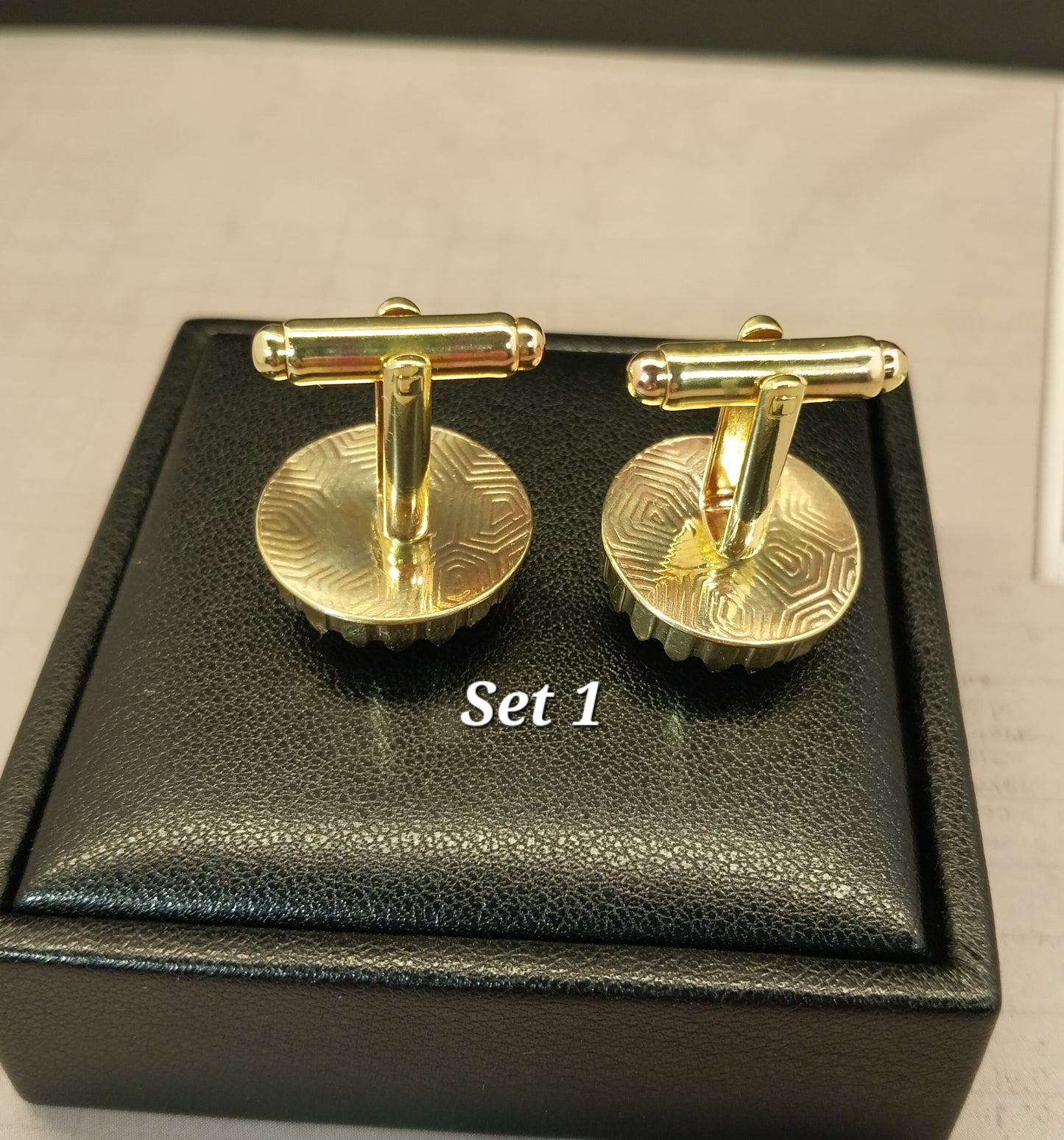 Petoskey Stone Cufflinks Handmade Textured Brass or Stainless Steel Settings
