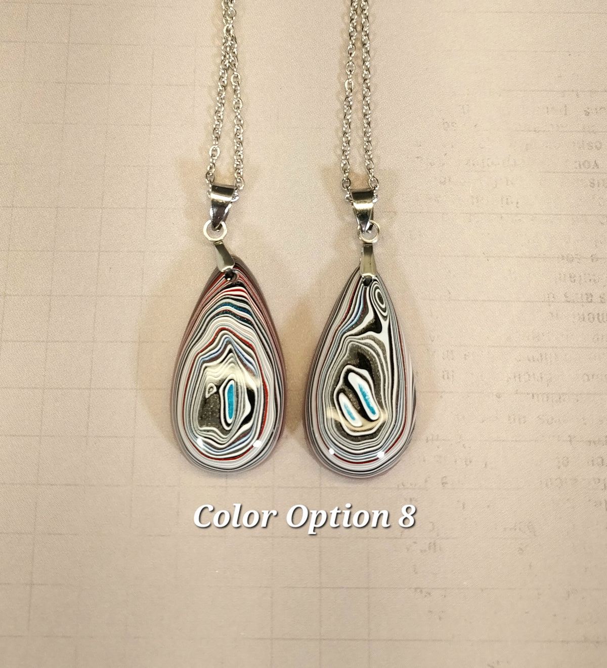 Fordite Necklaces Choose Your Color Option