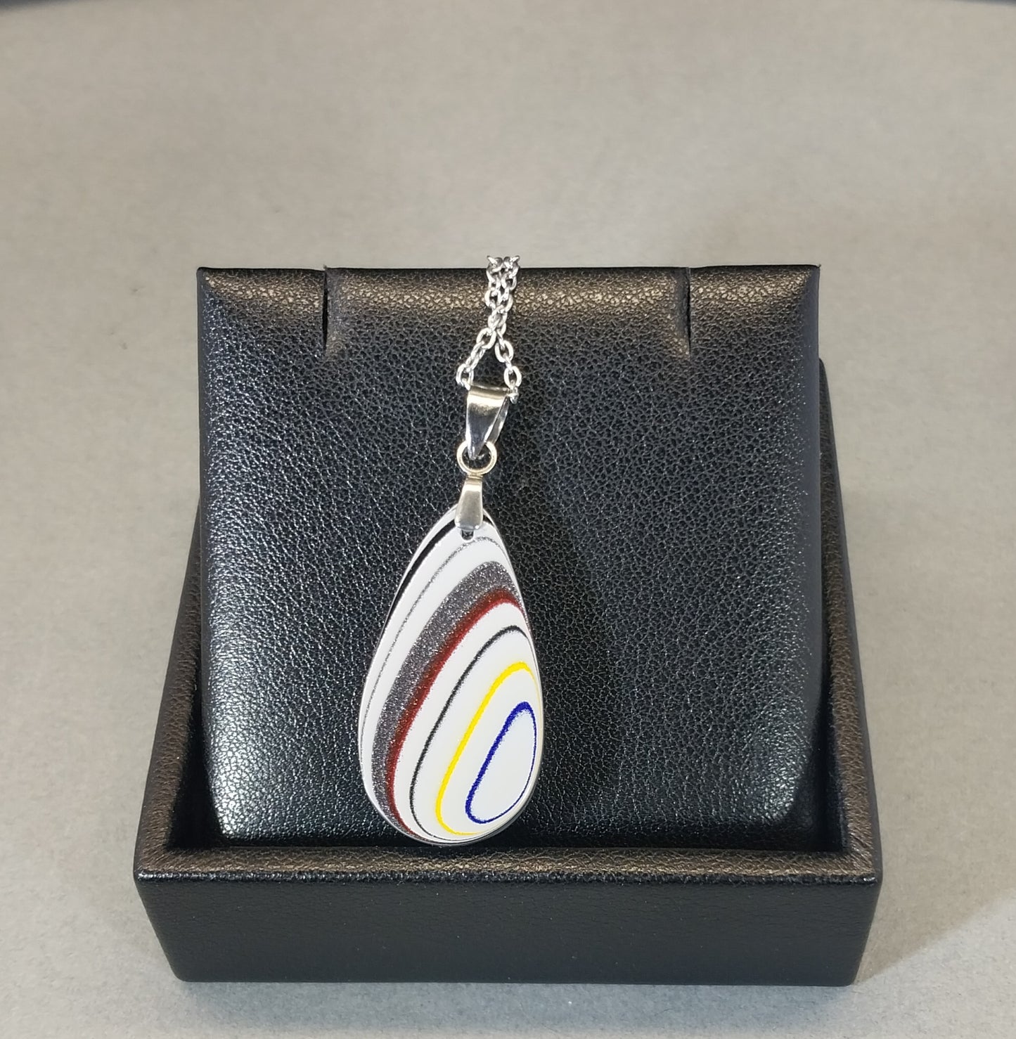 Fordite Necklace, St. Paul Fordite, Minnesota Fordite, Chain Included, Fordite Jewelry, Fordite Pendant