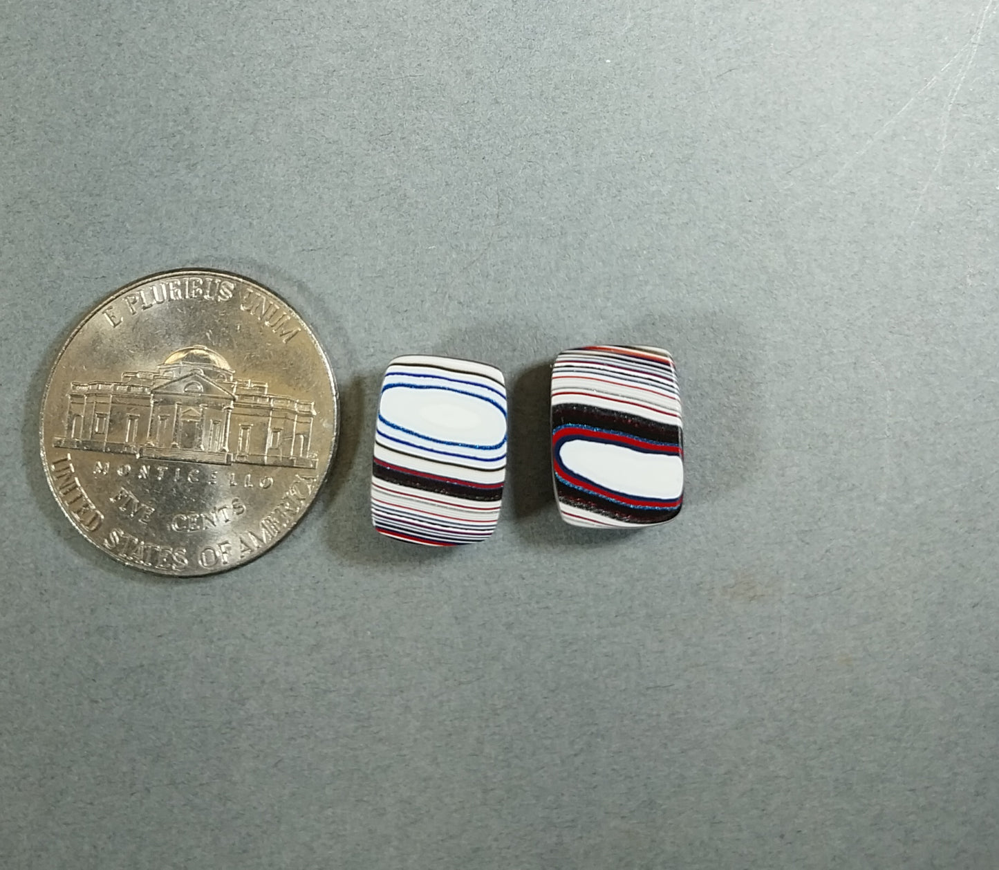 Fordite Cabochon Set, Small Premium Rectangles