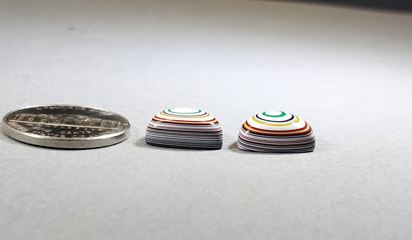 Fordite Cabochon Pair, Triangle Fordite Cabochons, Cabochon Set, Fordite Cabochon Pair