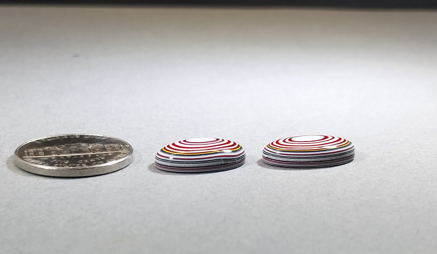 Fordite Cabochon Pair Matching Ovals