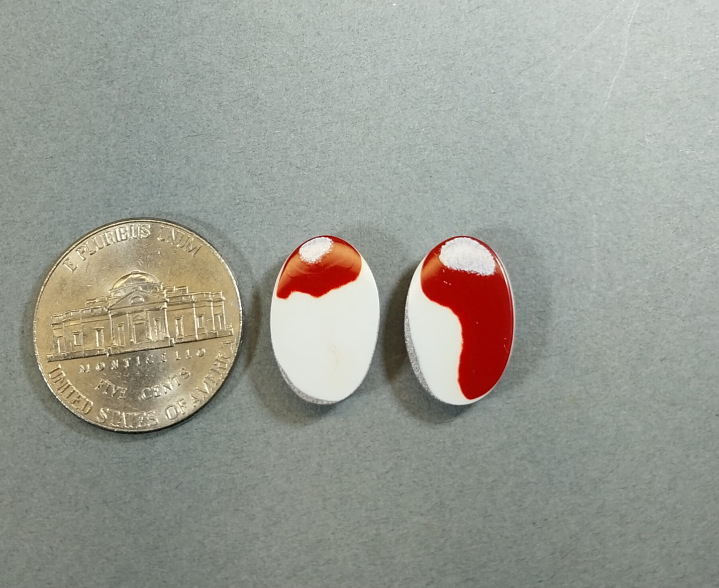 Fordite Cabochon Pair Matching Ovals