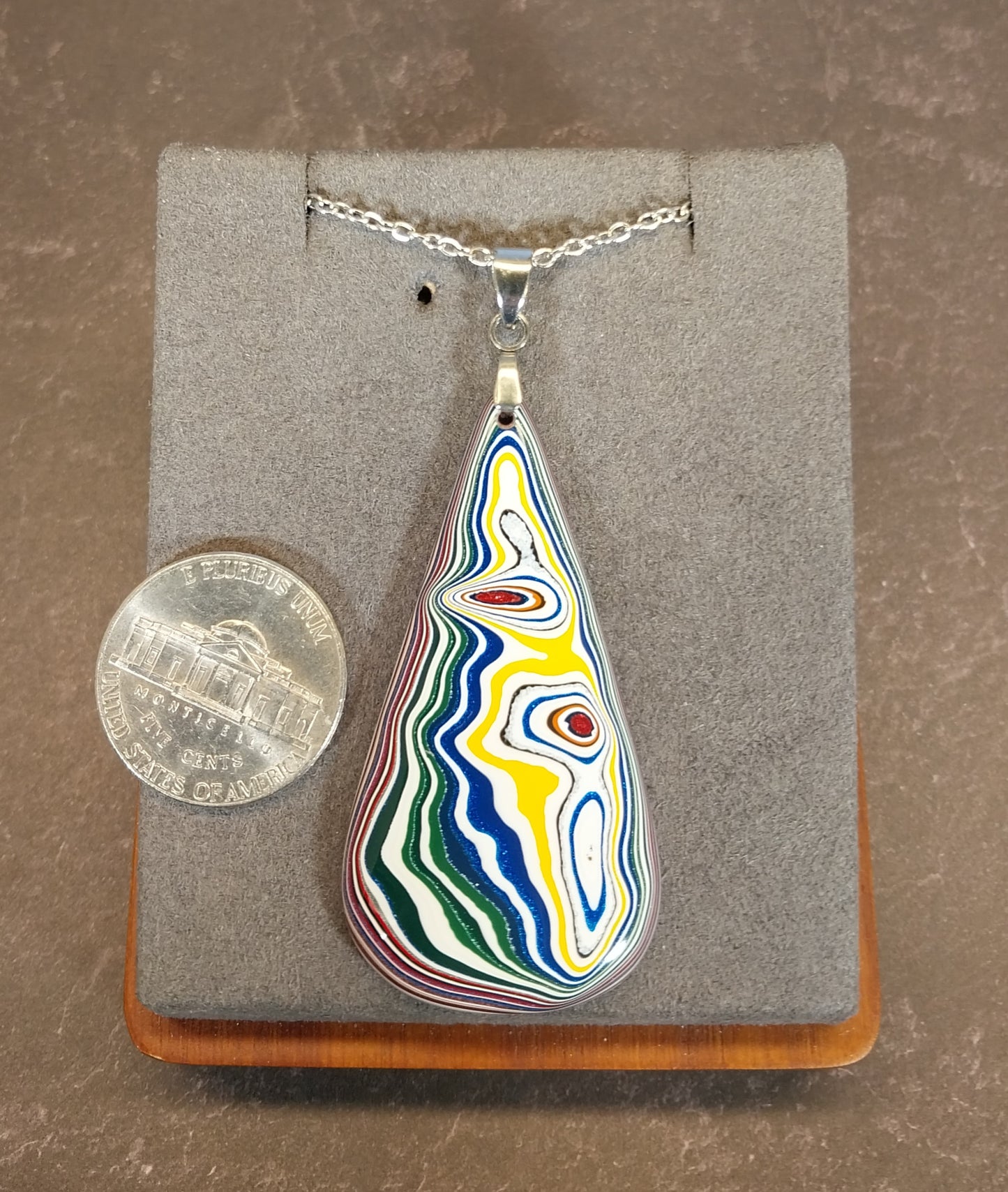 Handcrafted Fordite Necklace, Vintage Inspired Jewelry