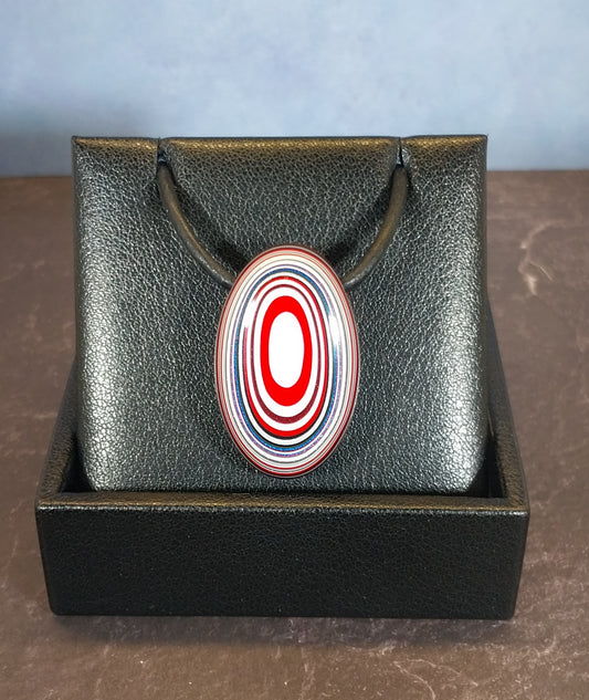 Oval Fordite Bead Necklace Bigger Size