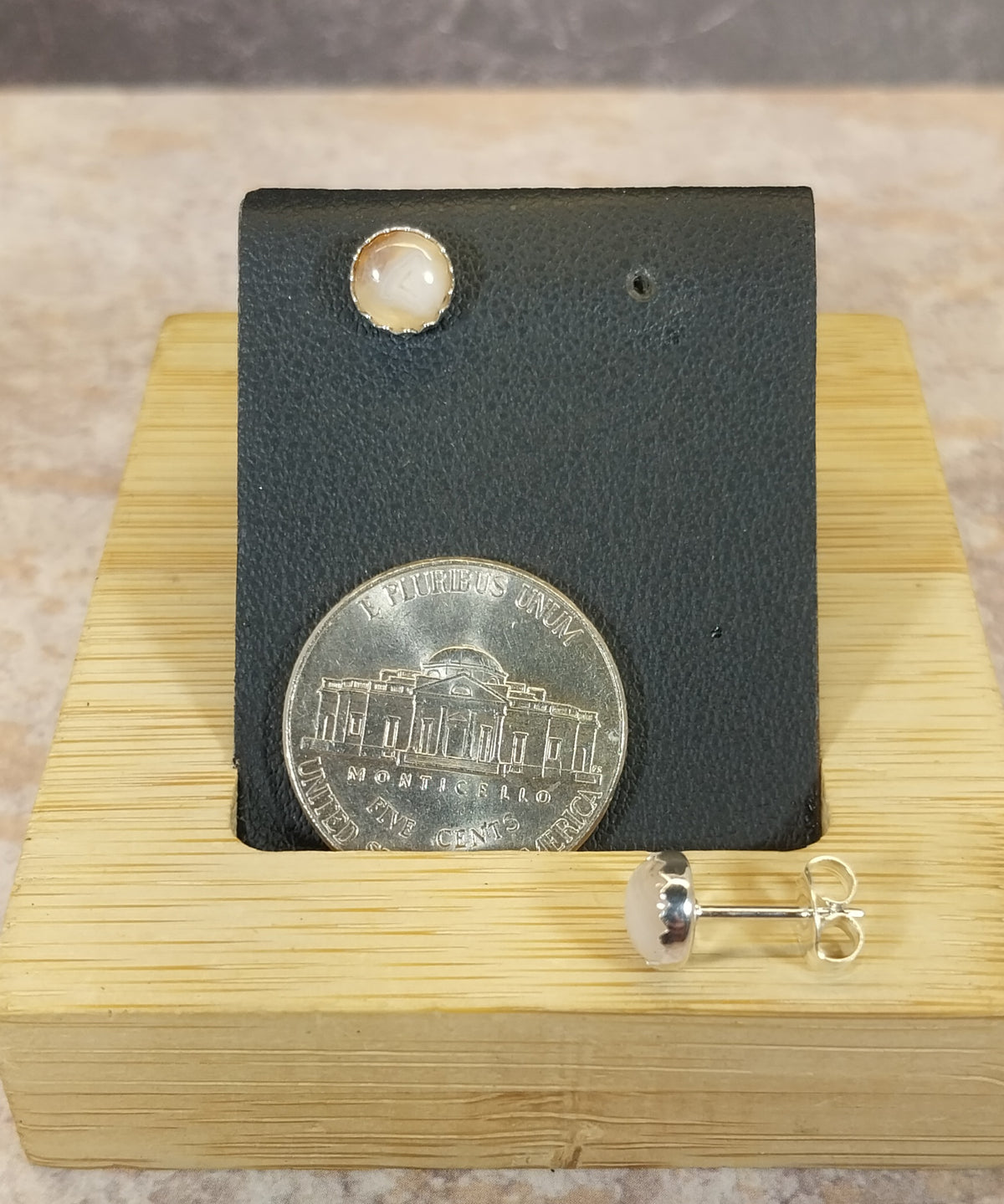 Lake Superior Agate Earrings, Solid Sterling Silver