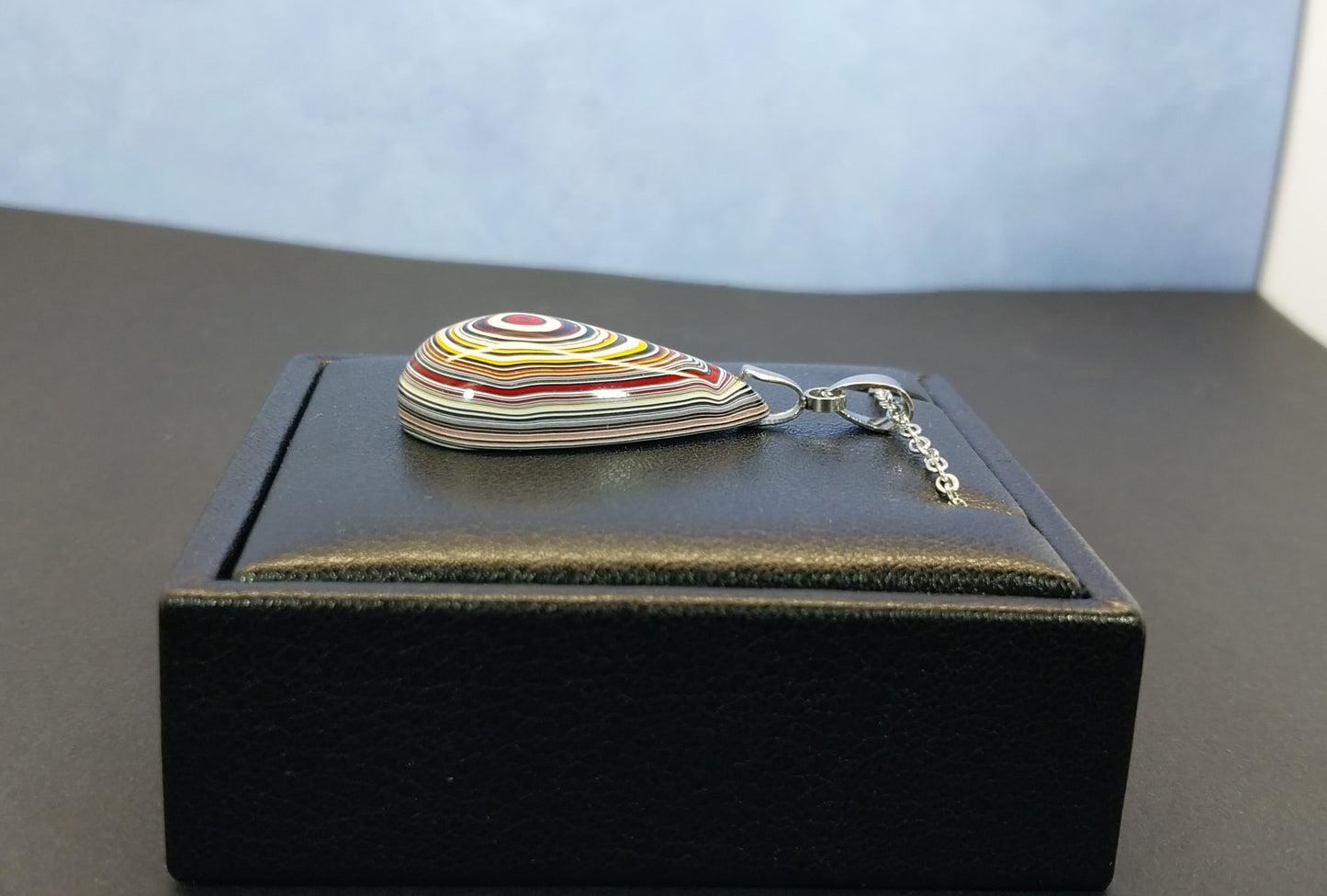Fordite Necklace, Happy Agate Studio, USA Handmade, Recycled EB28