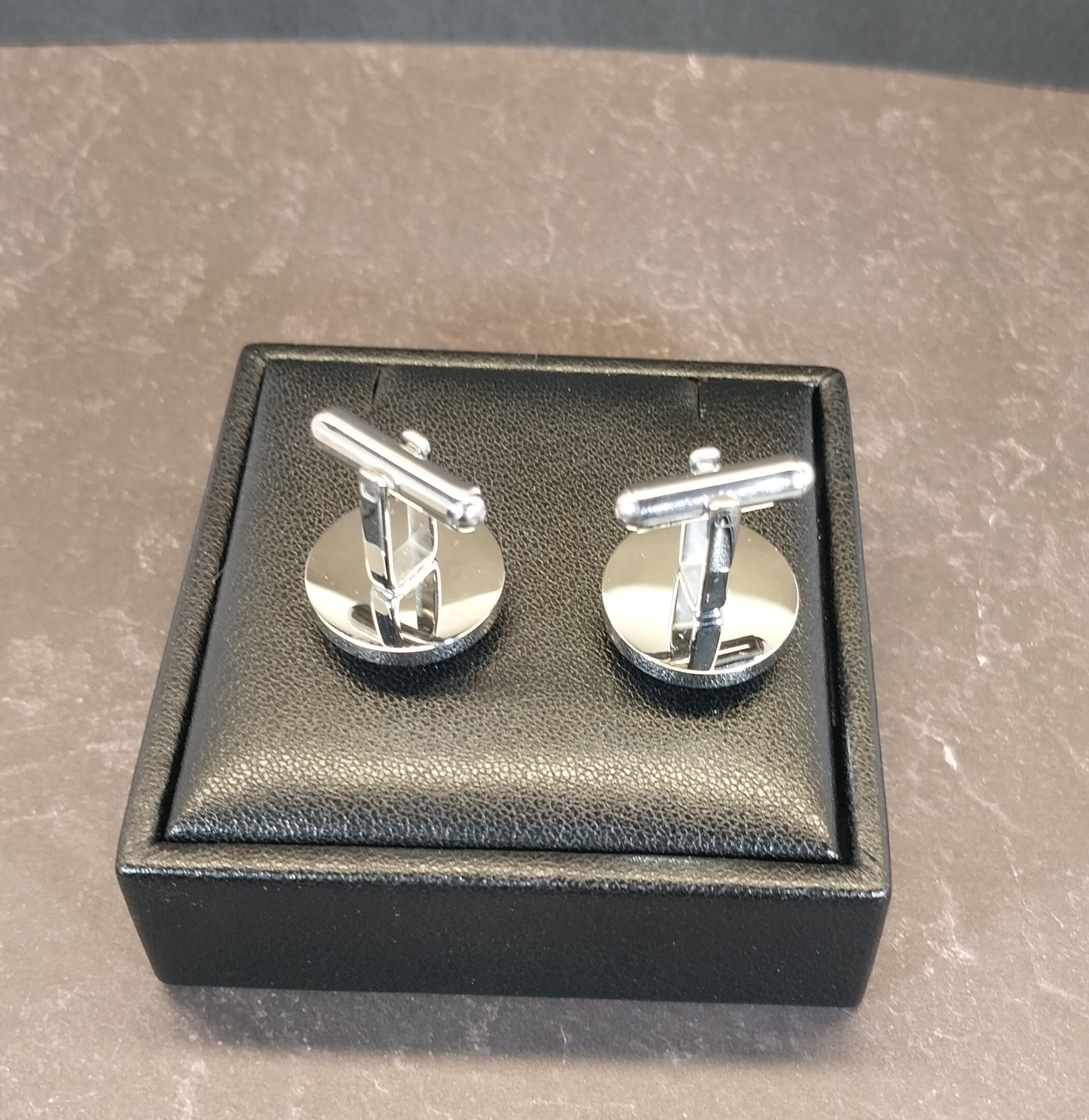 Lake Superior Agate Cufflinks, Stainless Steel Settings, Wisconsin Handmade Jewelry