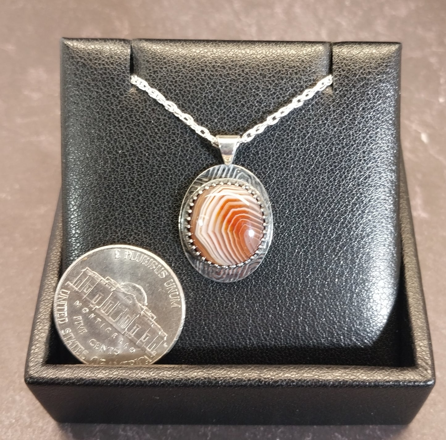 Lake Superior Agate, Classic Bander in Solid Sterling Silver