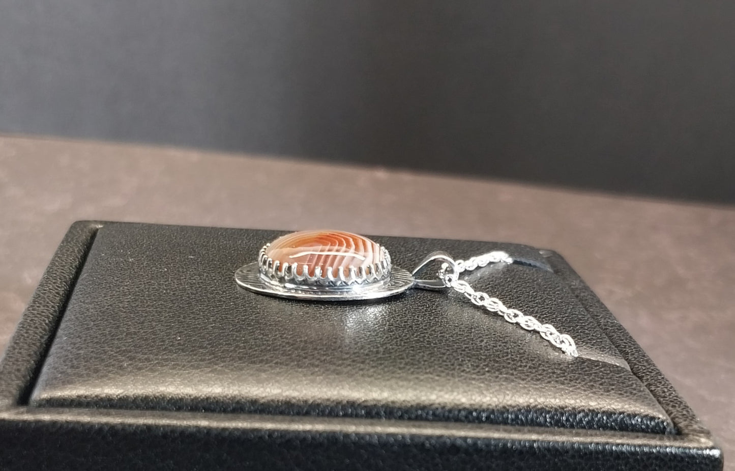Lake Superior Agate, Classic Bander in Solid Sterling Silver