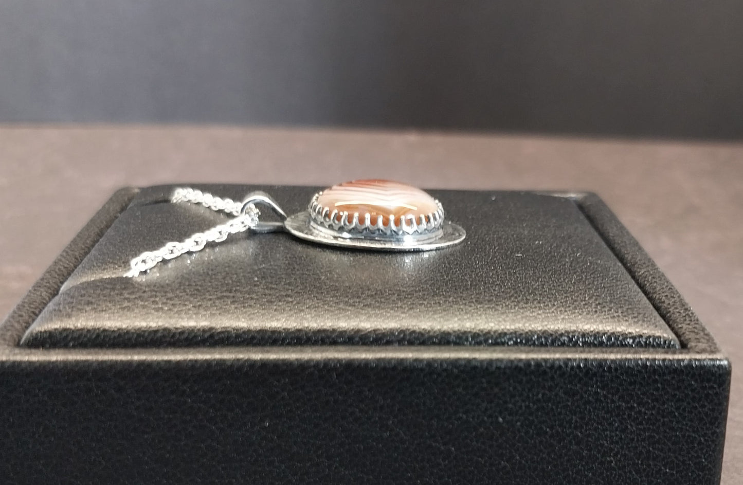 Lake Superior Agate, Classic Bander in Solid Sterling Silver