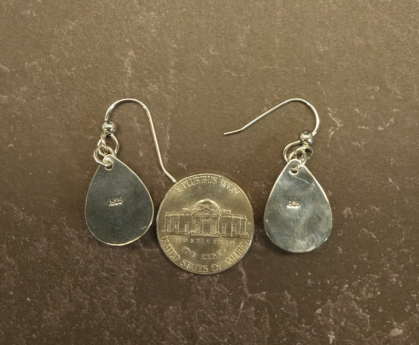 Fordite Earrings Recycled Corvetteite Fordite in Sterling Silver