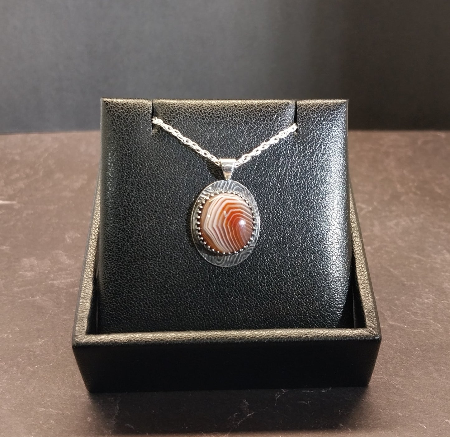 Lake Superior Agate, Classic Bander in Solid Sterling Silver