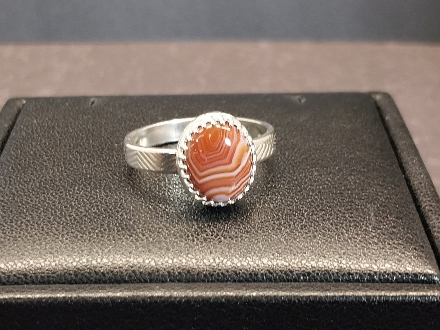 Lake Superior Agate Ring Size 8