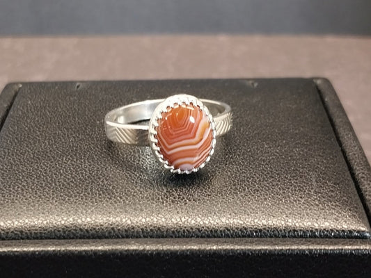 Lake Superior Agate Ring Size 8