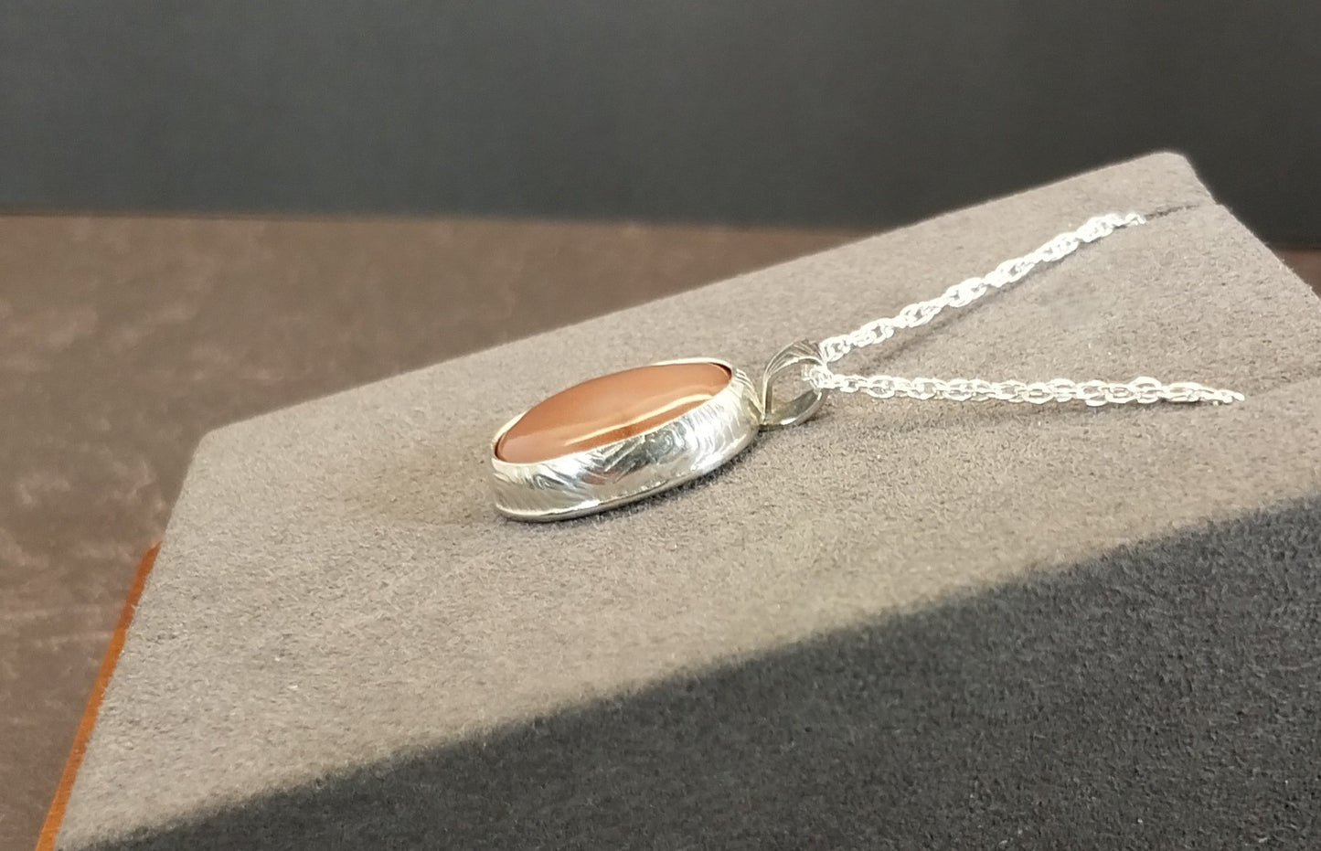 Michigan Datolite Silver Necklace, Rare Stone from Michigan's UP
