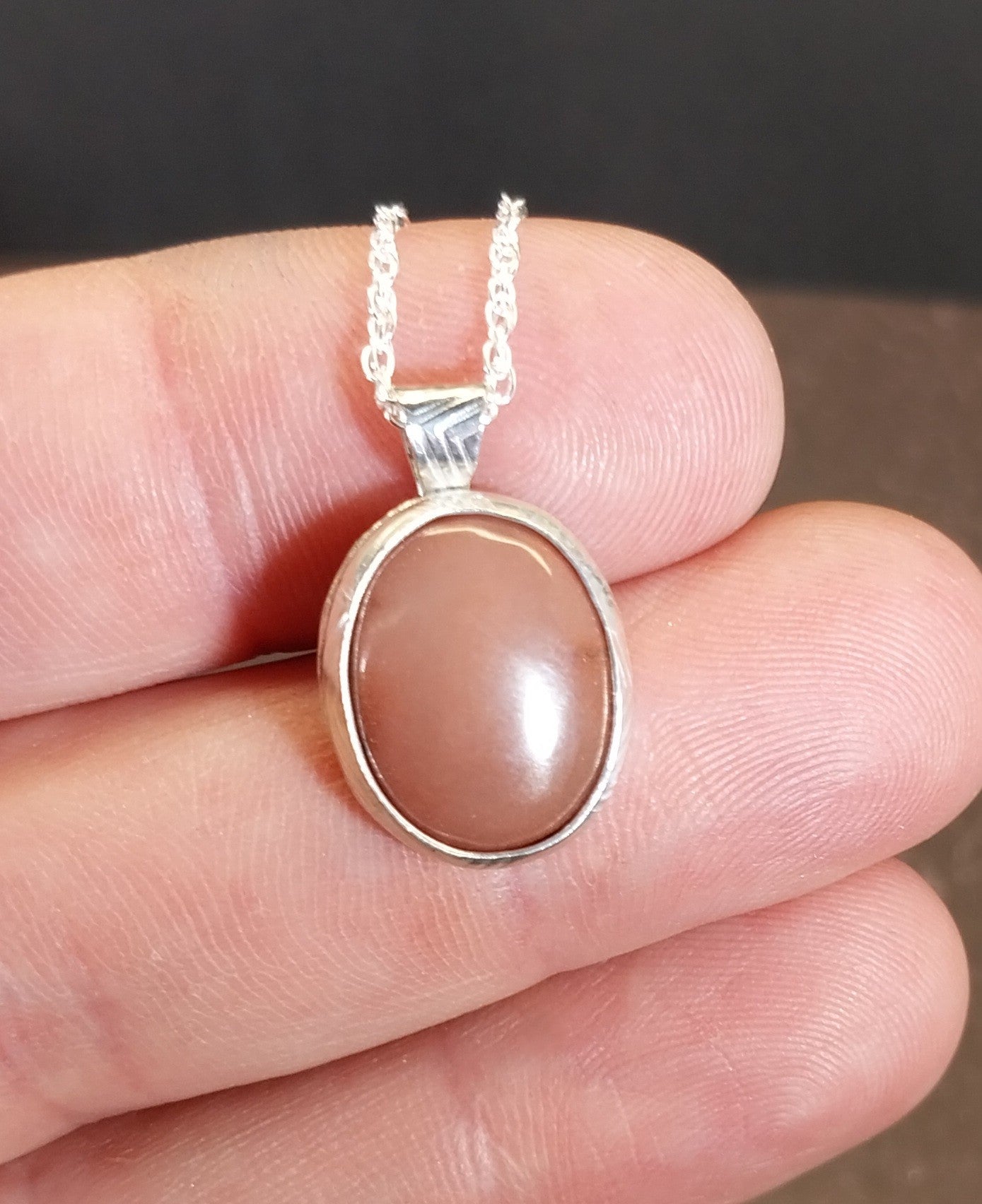 Michigan Datolite Silver Necklace, Rare Stone from Michigan's UP
