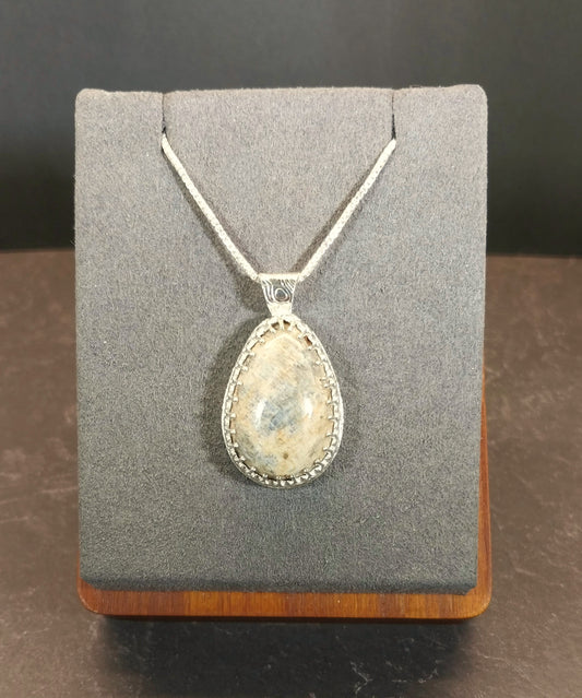 Wisconsin Moonstone Necklace in Solid Sterling Silver