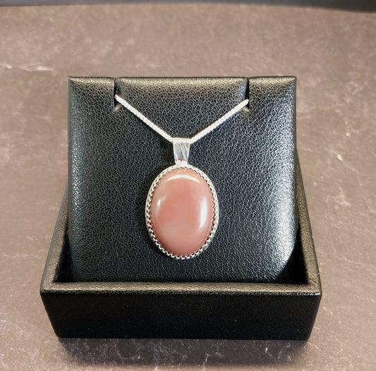 Datolite Silver Necklace, Michigan Datolite, Rare Color, Datolite Pendant