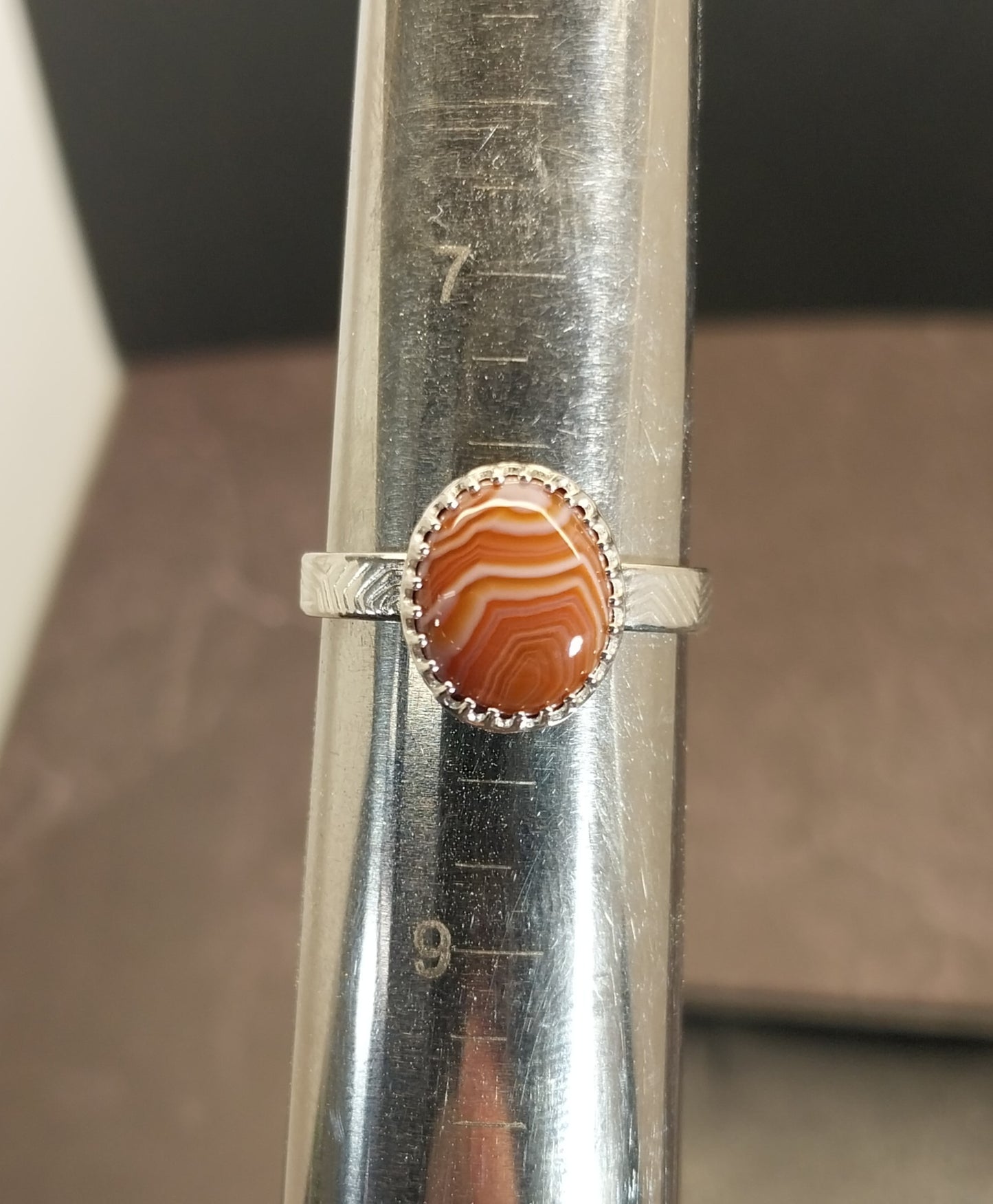 Lake Superior Agate Ring Size 8
