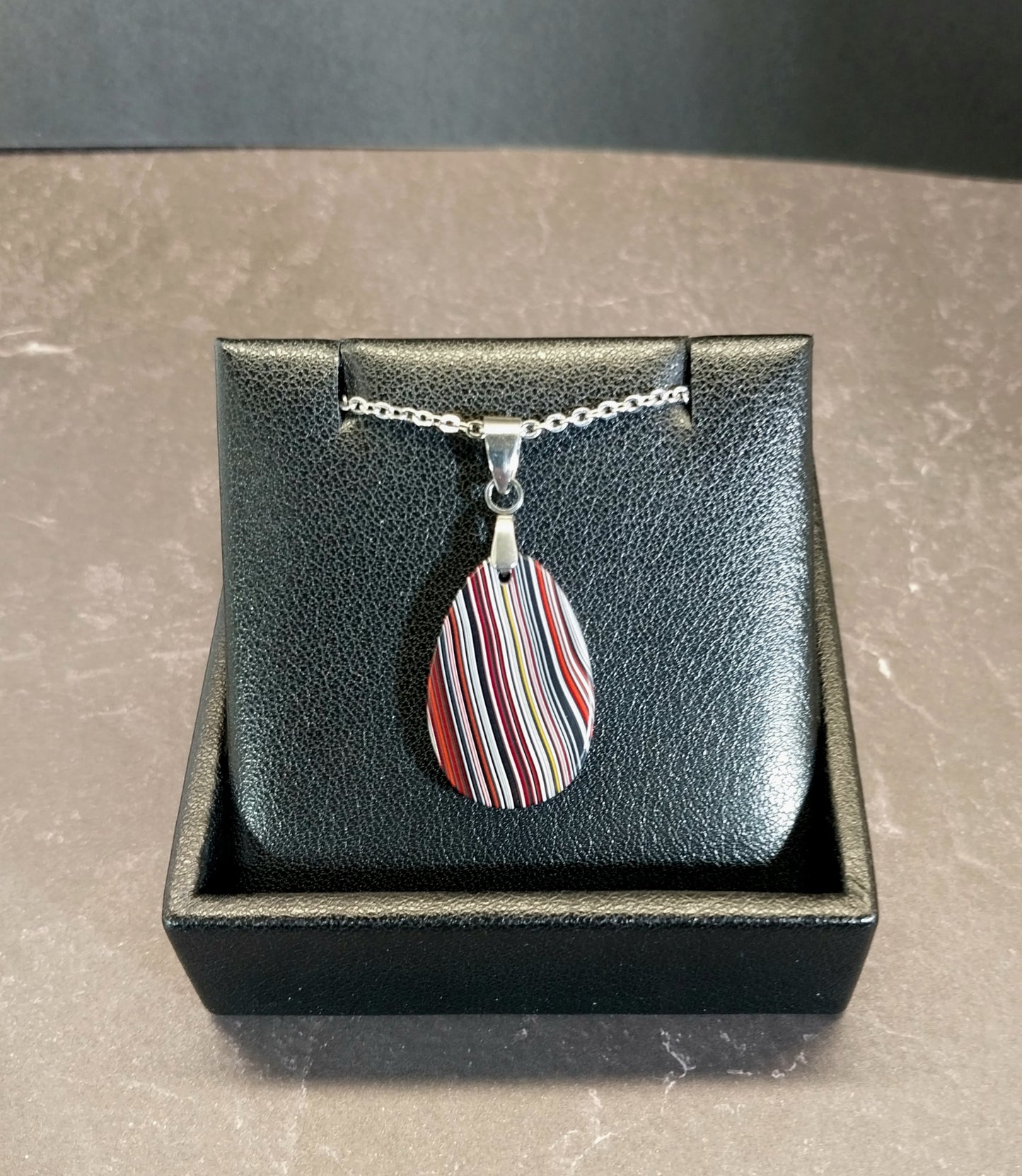Fordite Necklace, Fordite Necklace Jewelry, USA Handmade, Recycled EB29