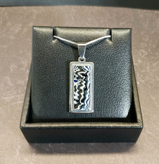 Fordite Necklace, Great Patterns, Recycled Material, EB33