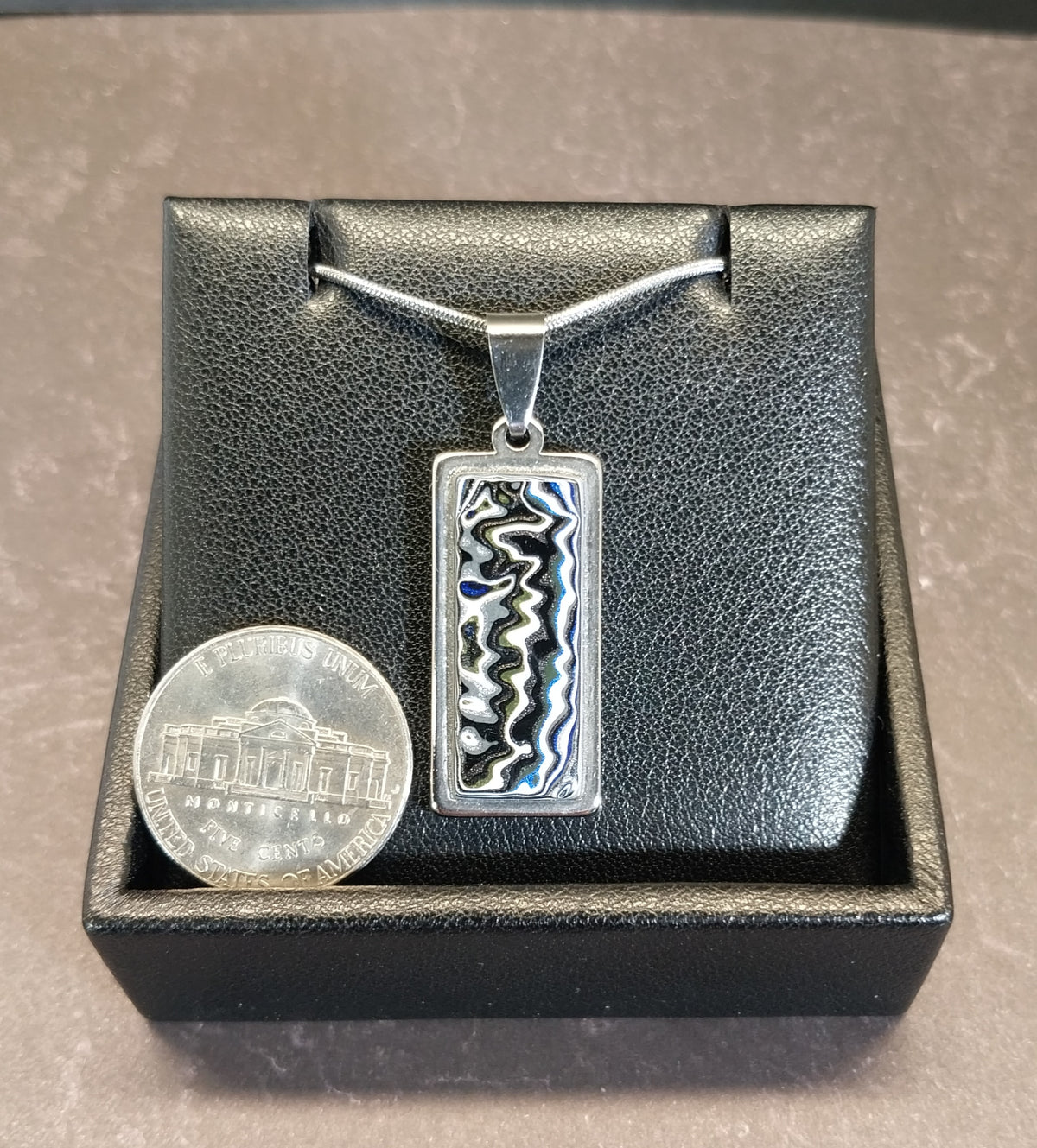 Fordite Necklace, Great Patterns, Recycled Material, EB33
