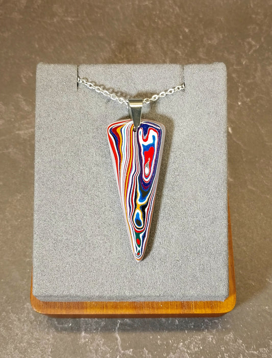 Big Rig Fordite Necklace with Included Chain