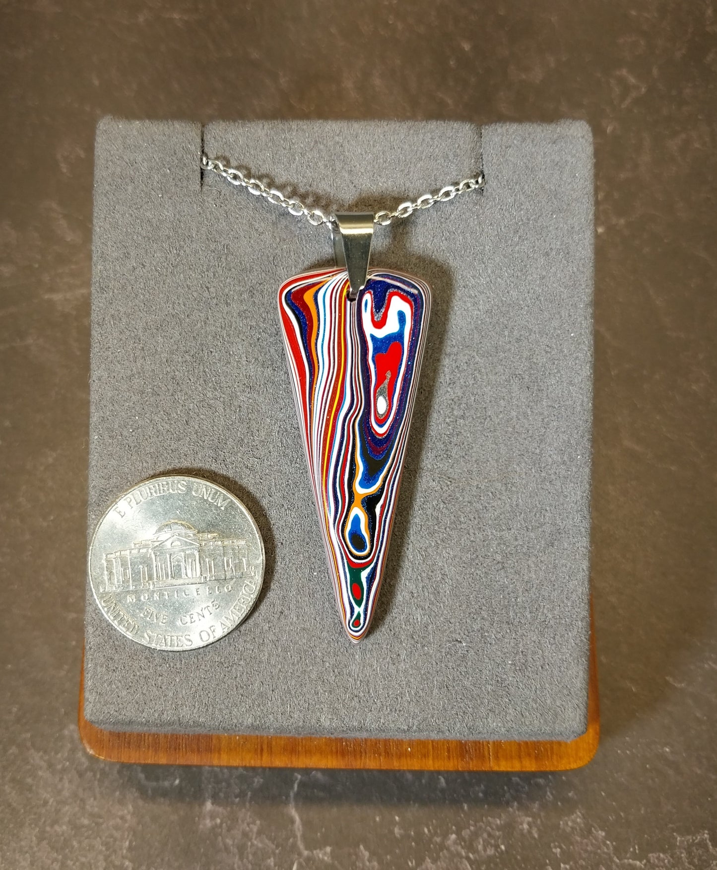 Big Rig Fordite Necklace with Included Chain