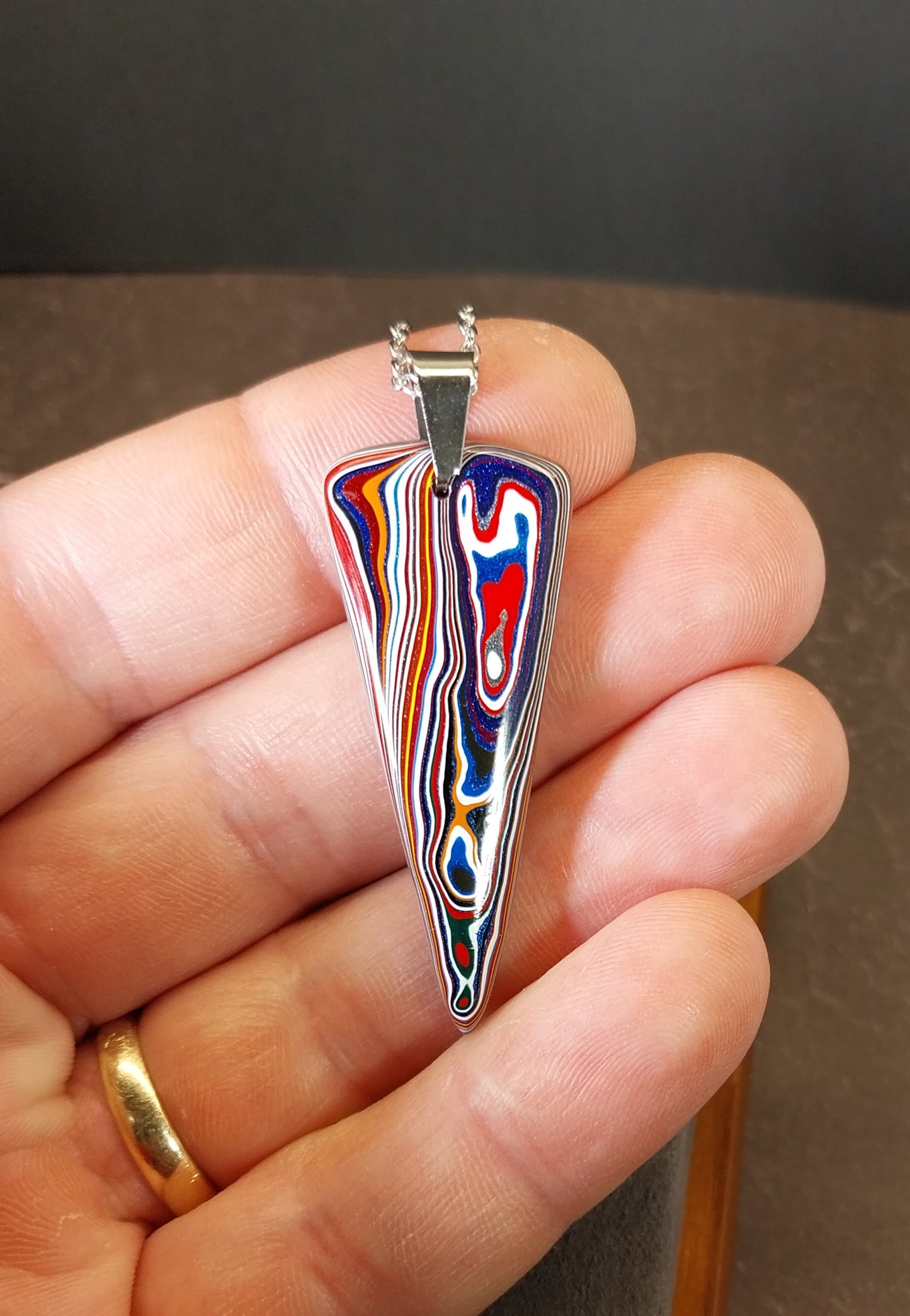 Big Rig Fordite Necklace with Included Chain