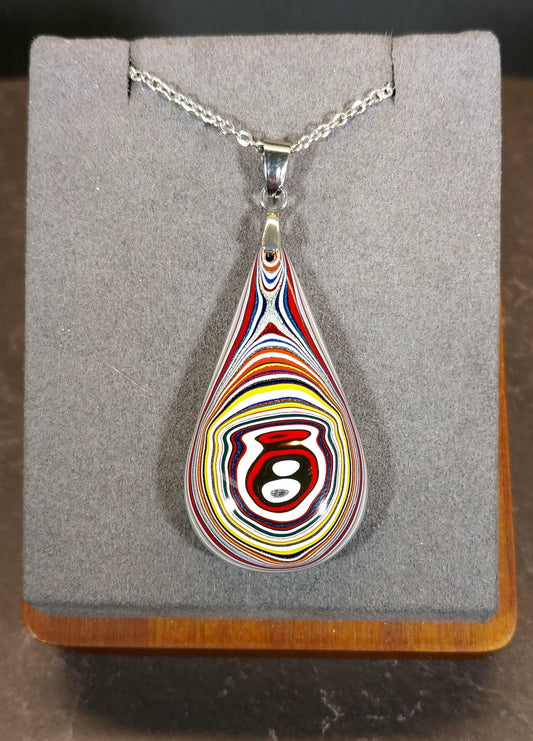Handcrafted Fordite Necklace, Legit Cool Jewelry