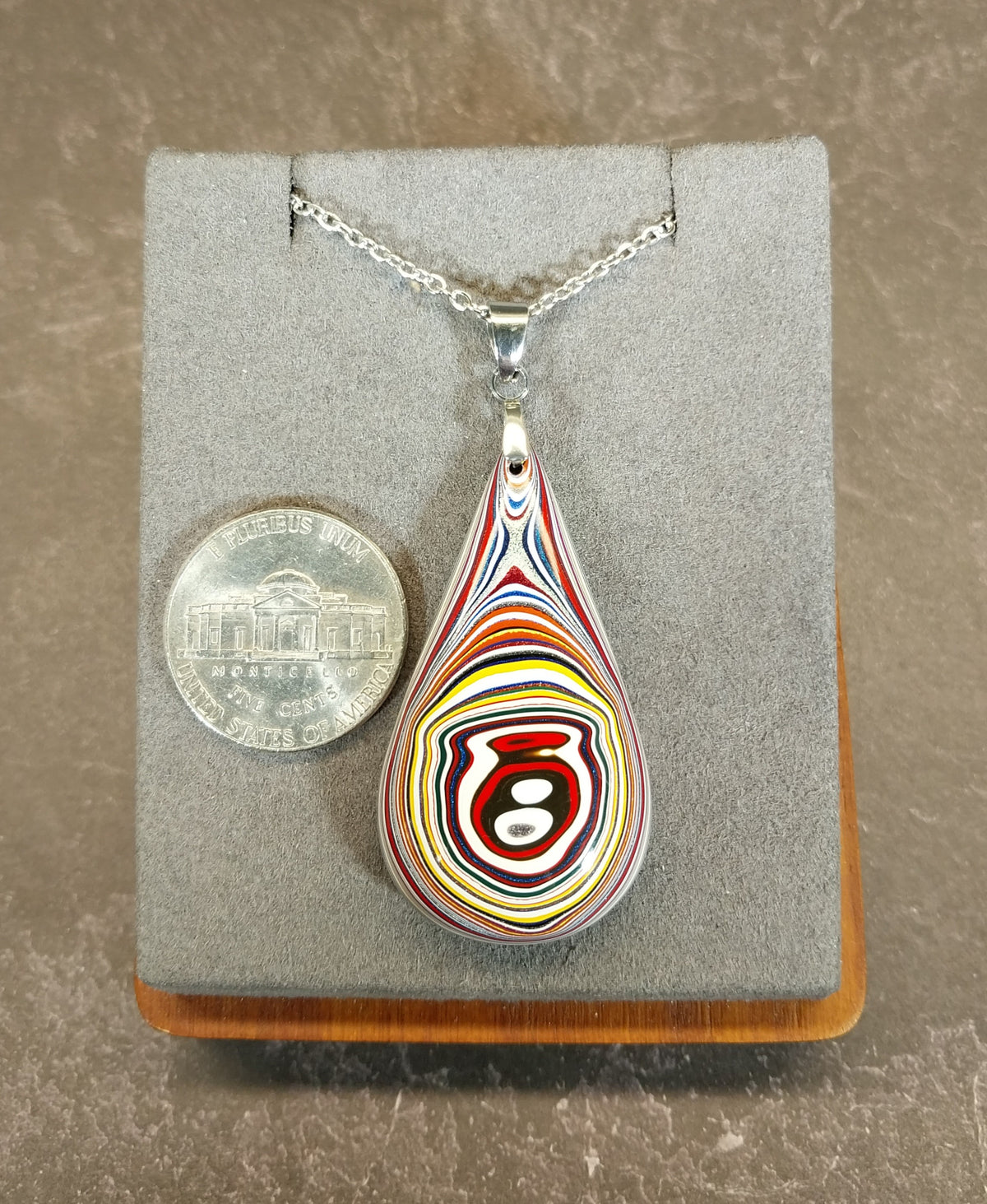 Handcrafted Fordite Necklace, Legit Cool Jewelry