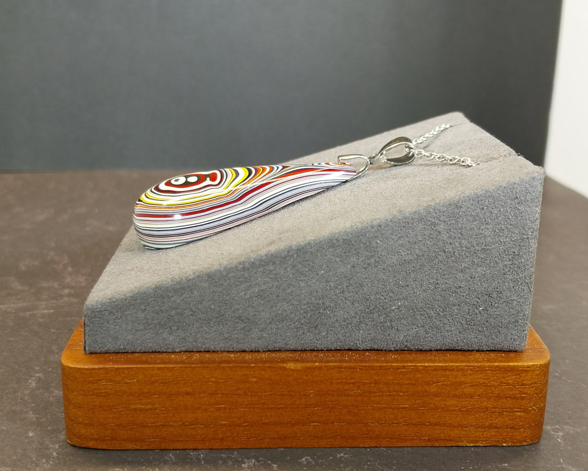Handcrafted Fordite Necklace, Legit Cool Jewelry