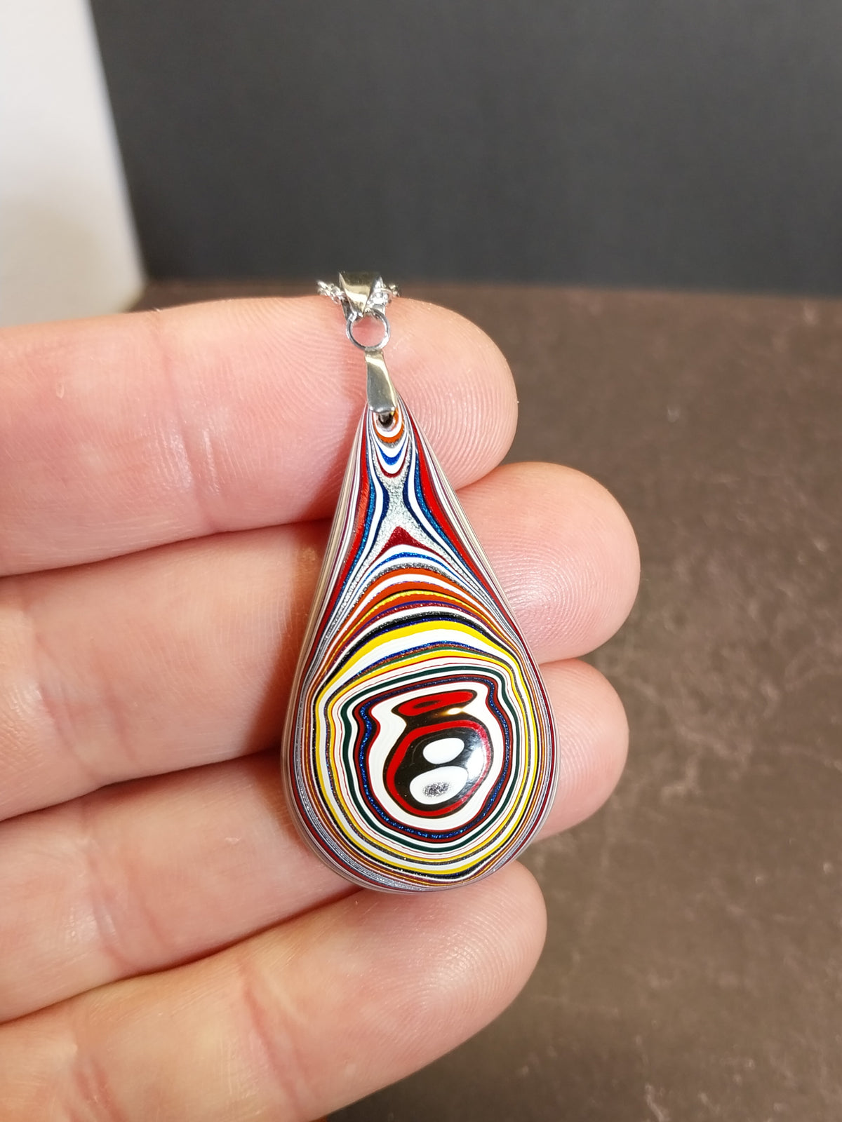 Handcrafted Fordite Necklace, Legit Cool Jewelry
