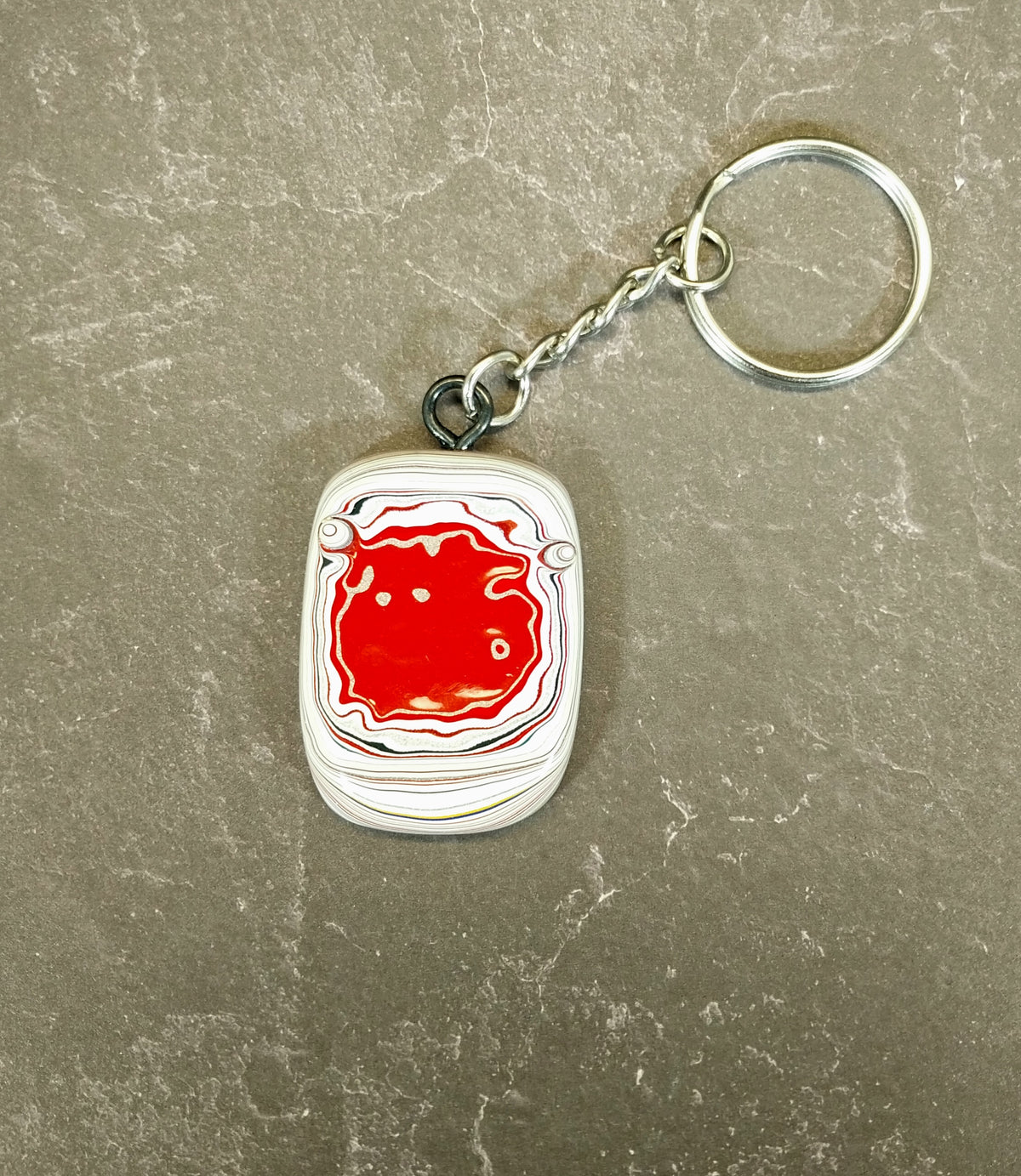 Fordite Keychain, Automotive Gift, Car Lover Gift, ET323