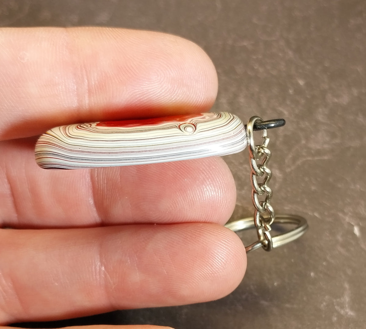 Fordite Keychain, Automotive Gift, Car Lover Gift, ET323