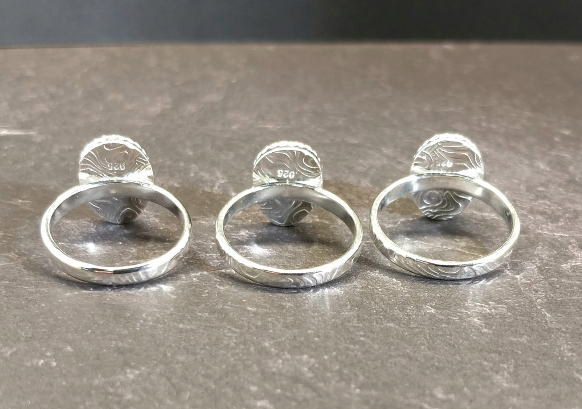 Fordite Rings Choose Your Size Solid 925 Sterling Silver, Wisconsin Handmade